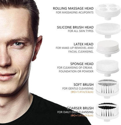 Facial Cleansing Brush Face Scrubber: CLSEVXY Electric Face Spin Cleanser Brushe