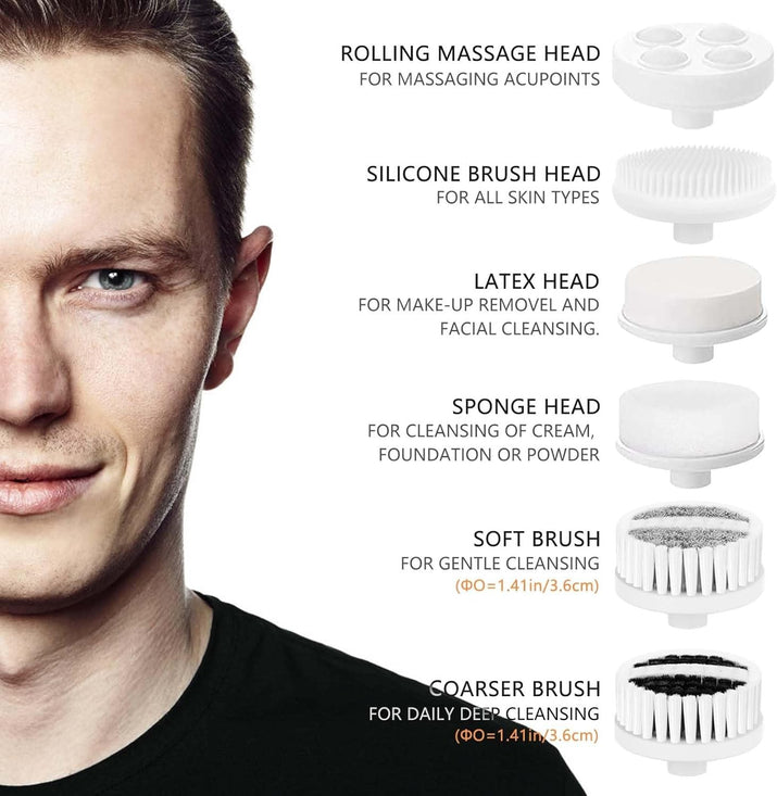 Facial Cleansing Brush Face Scrubber: CLSEVXY Electric Face Spin Cleanser Brushe