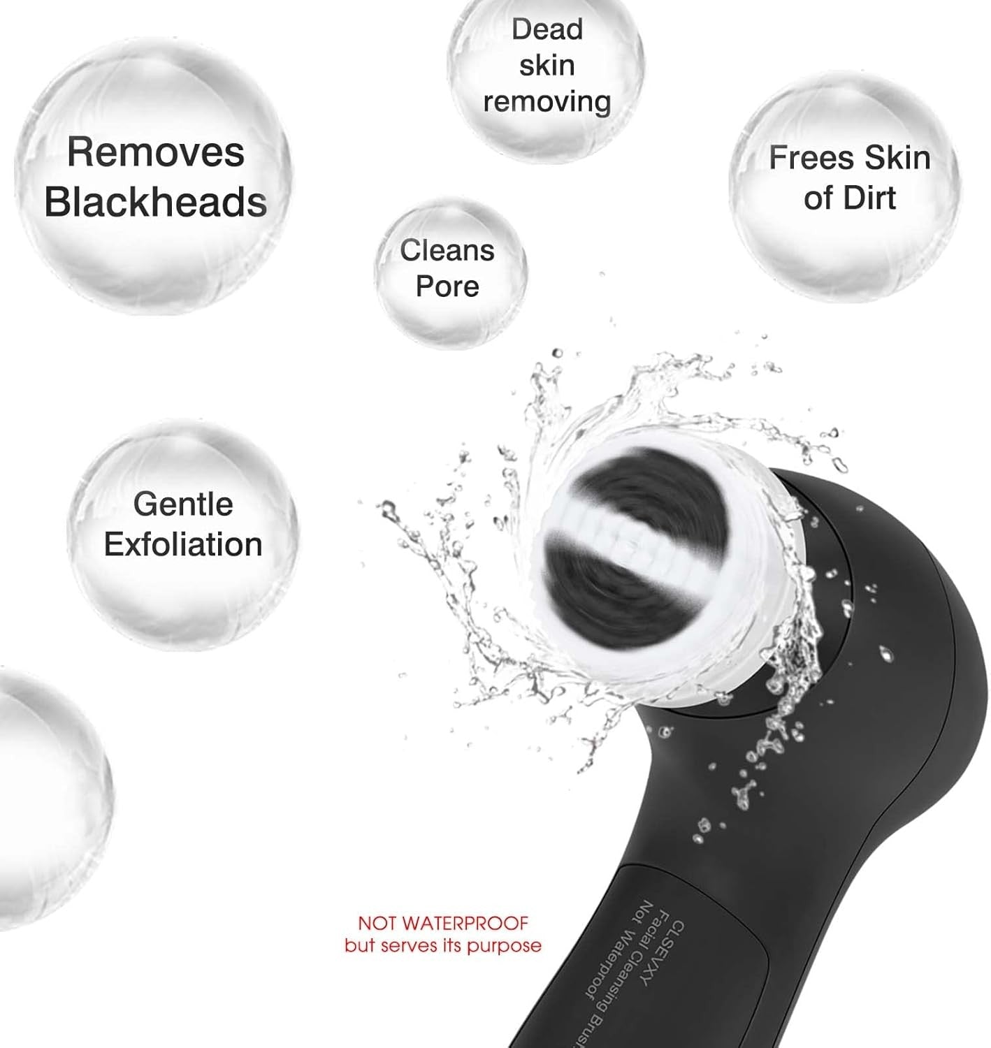 Facial Cleansing Brush Face Scrubber: CLSEVXY Electric Face Spin Cleanser Brushe
